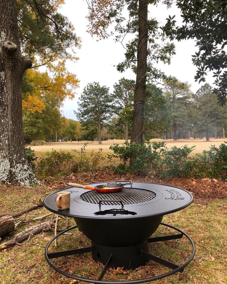 The Gathering Pot: Wood Grill Firepit